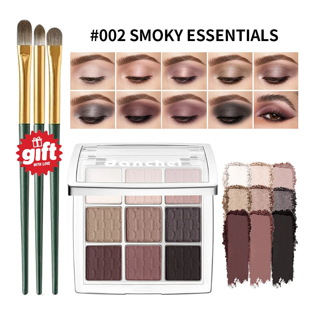 9 Color Eyeshadow Palette Makeup Kit Highly Pigmented Matte Shimmer for Daily Smoky Eye Looks