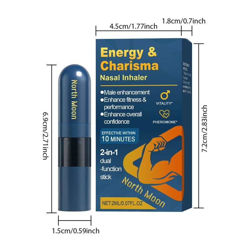 Men Nasal Inhaler Energy Stick Cooling Nourishing Nasal Suction for Daily Confidence