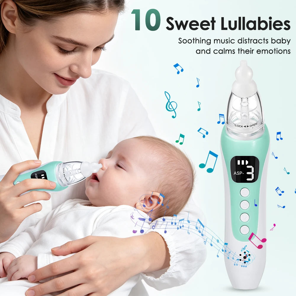 Baby Nasal Aspirator Electric Nose Sucker with 3 Suction Levels for Newborn Infants Congestion