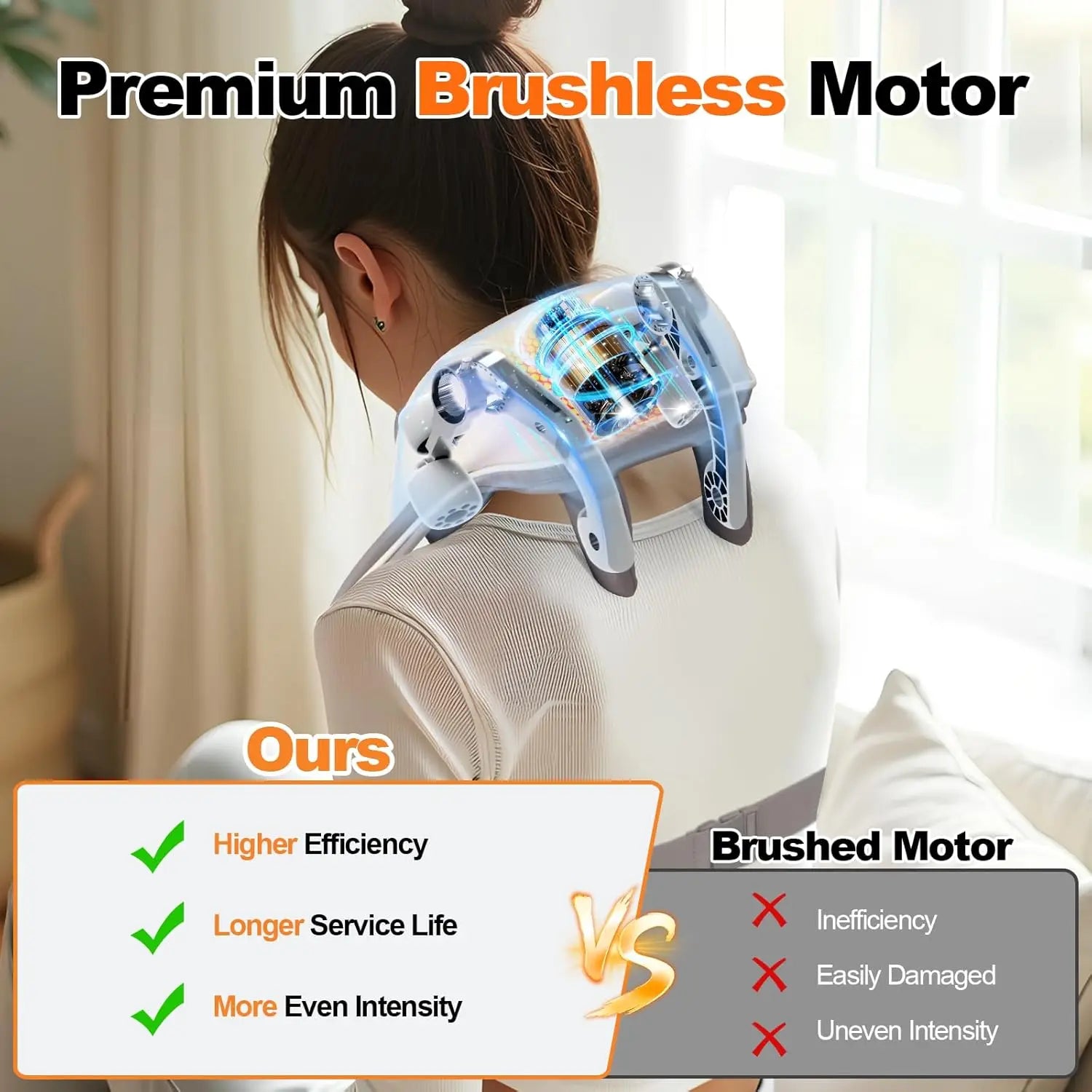 Wireless Neck Shoulder Massager Deep Tissue Kneading Pillow for Pain Relief and Home Relaxing - 2