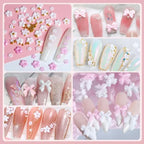 3D Nail Art Decorations Resin Charms Mixed Bowknot Pearl Beads for Manicure DIY Nail Design