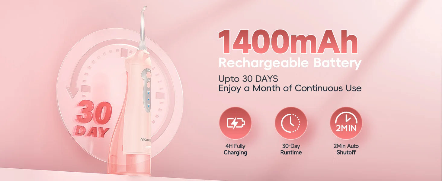 Portable Water Flosser Electric Oral Irrigator Rechargeable Teeth Cleaner for Home and Travel - 12