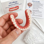 Adjustable Cosmetic Dentures Fake Teeth Set Custom Fit for Men Women Daily Smile Enhancement
