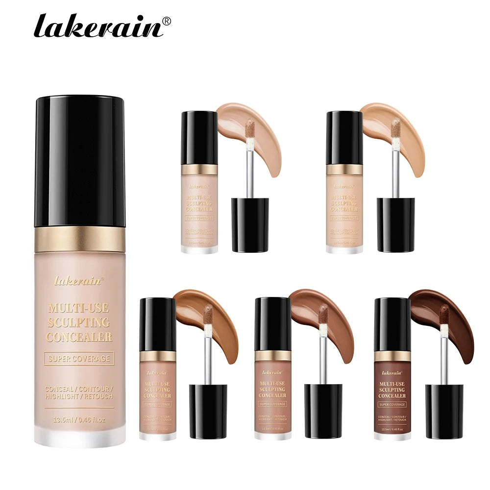 Waterproof Liquid Concealer Matte Foundation Full Coverage for Face Sculpting and Dark Circles - 27