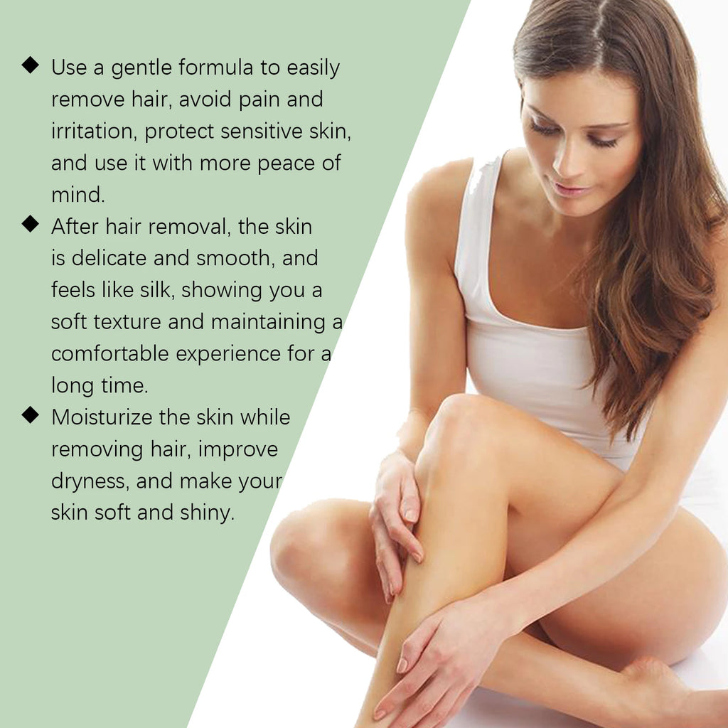 Aloe Vera Hair Removal Cream Painless Depilatory Lotion for Smooth Legs Underarms and Body