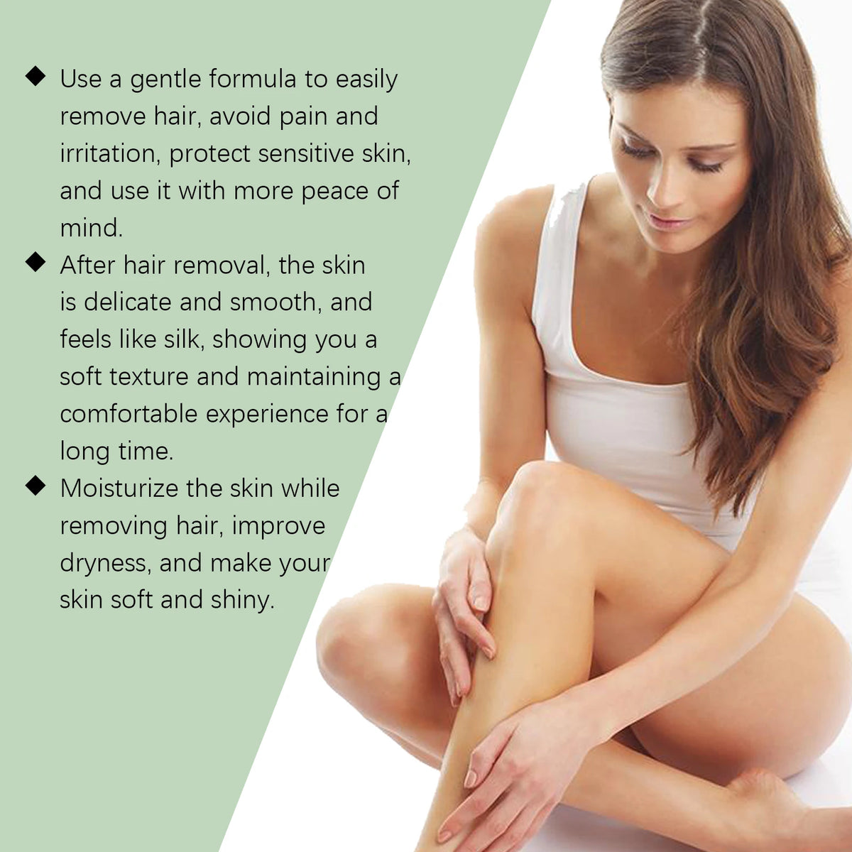 Aloe Vera Hair Removal Cream Painless Depilatory Lotion for Smooth Legs Underarms and Body