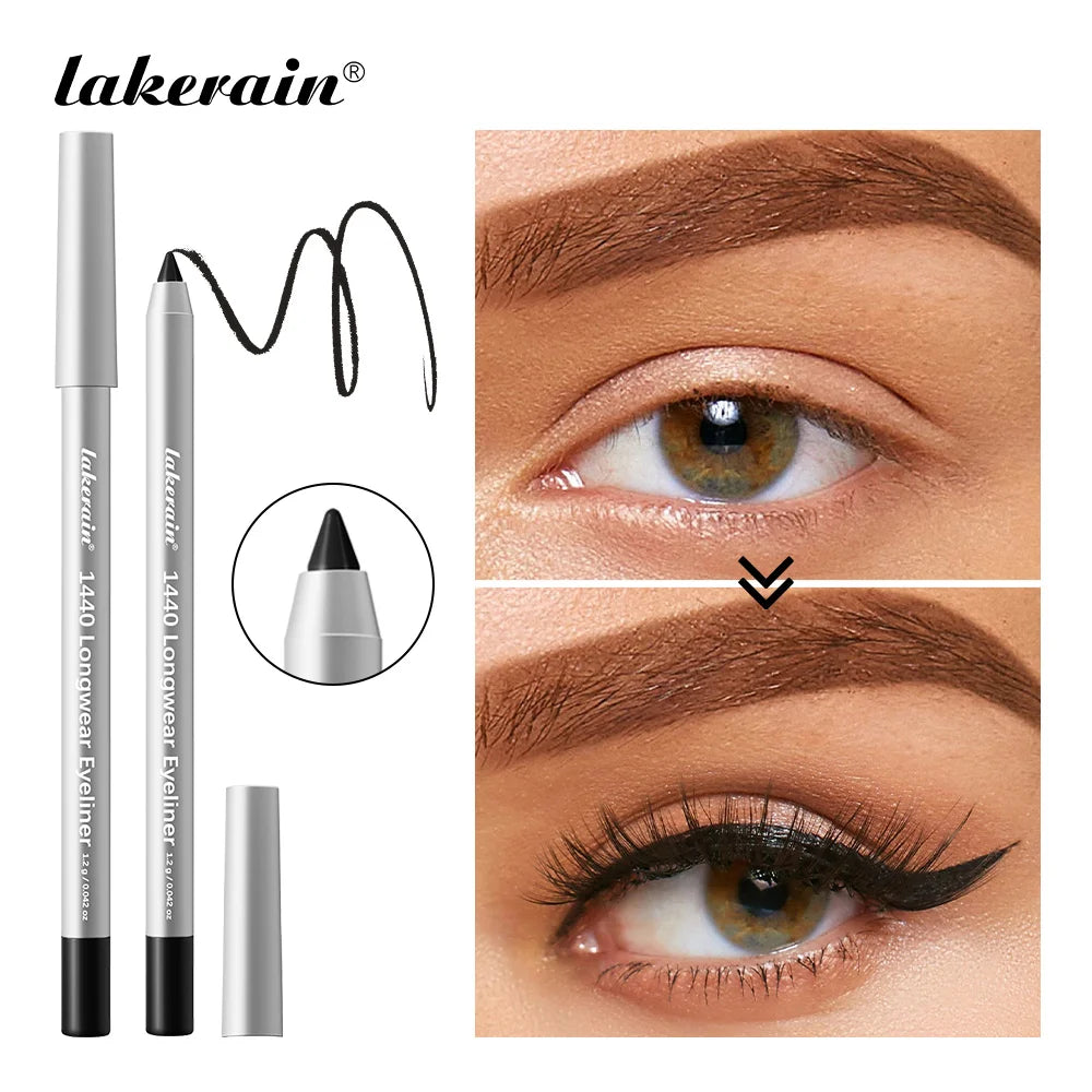 Longwear Eyeliner Pencil Waterproof Smudgeproof Eye Makeup for Precise Daily Cosmetic Look - 4