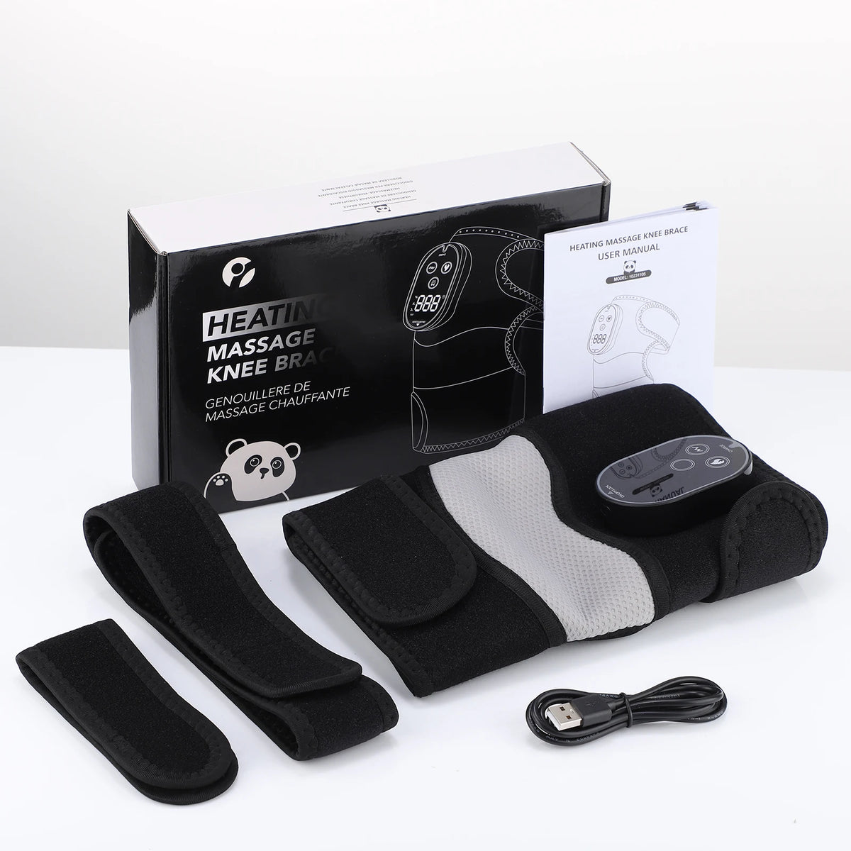 Knee Massager Electric Heat Vibration Wrap Heated Joint Relief for Leg Shoulder and Elbow Use
