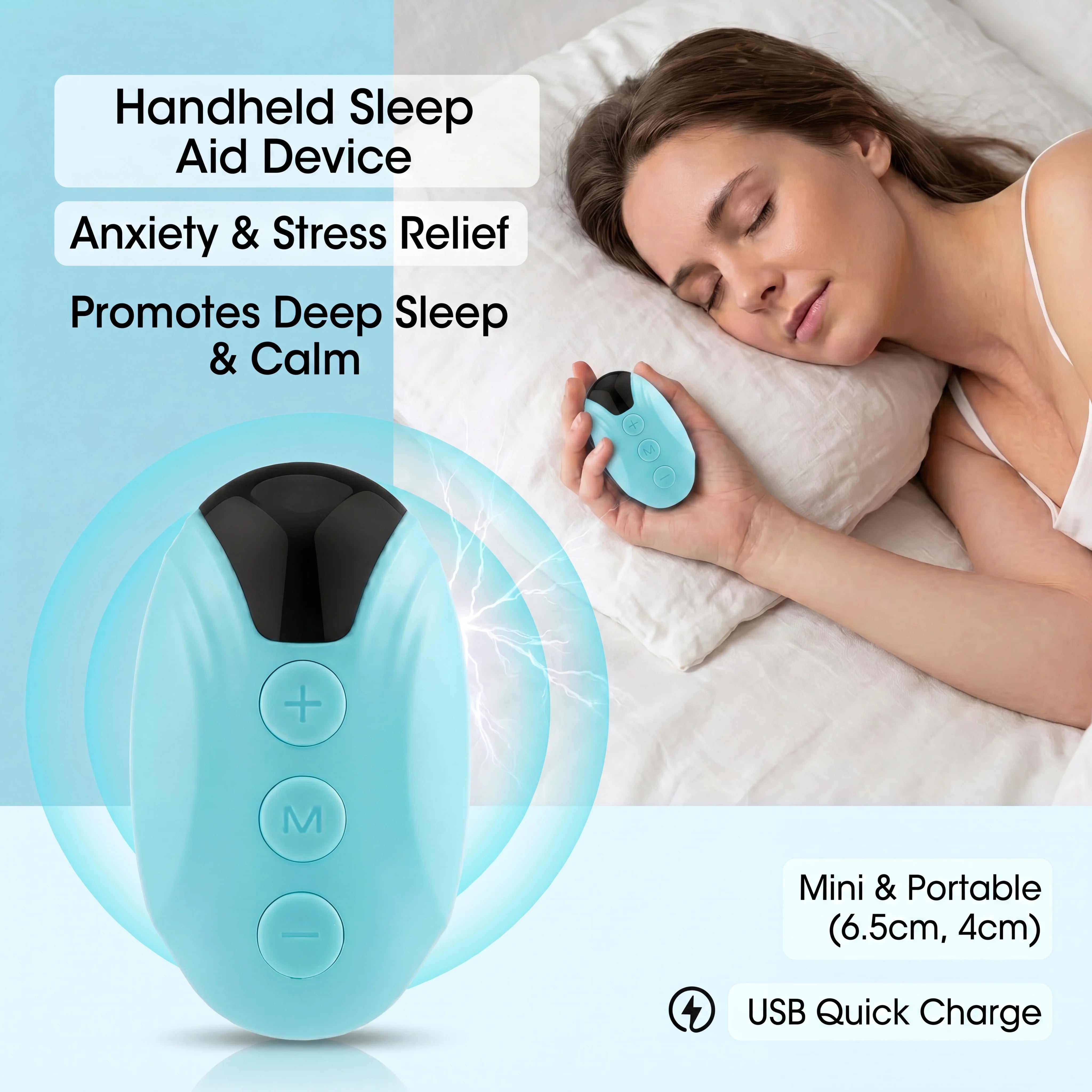 Handheld Sleep Aid Device Portable Relaxation Instrument for Calm Bedtime and Deep Sleep Use - 1