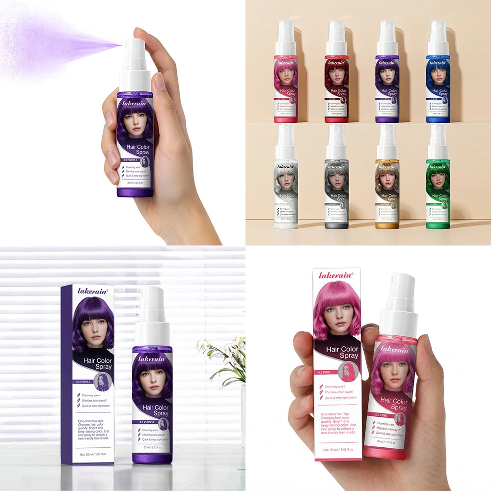 Temporary Hair Color Spray Washable Instant Hair Dye for Party Festivals and Temporary Style