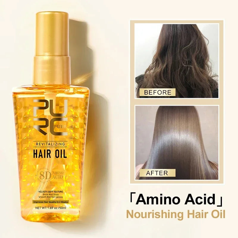 Amino Acid Hair Oil Nourishing Serum for Frizz Control and Heat Protection - 4