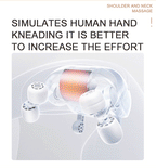 Wireless Neck Shoulder Massager Deep Tissue Kneading Pillow for Pain Relief and Home Relaxing