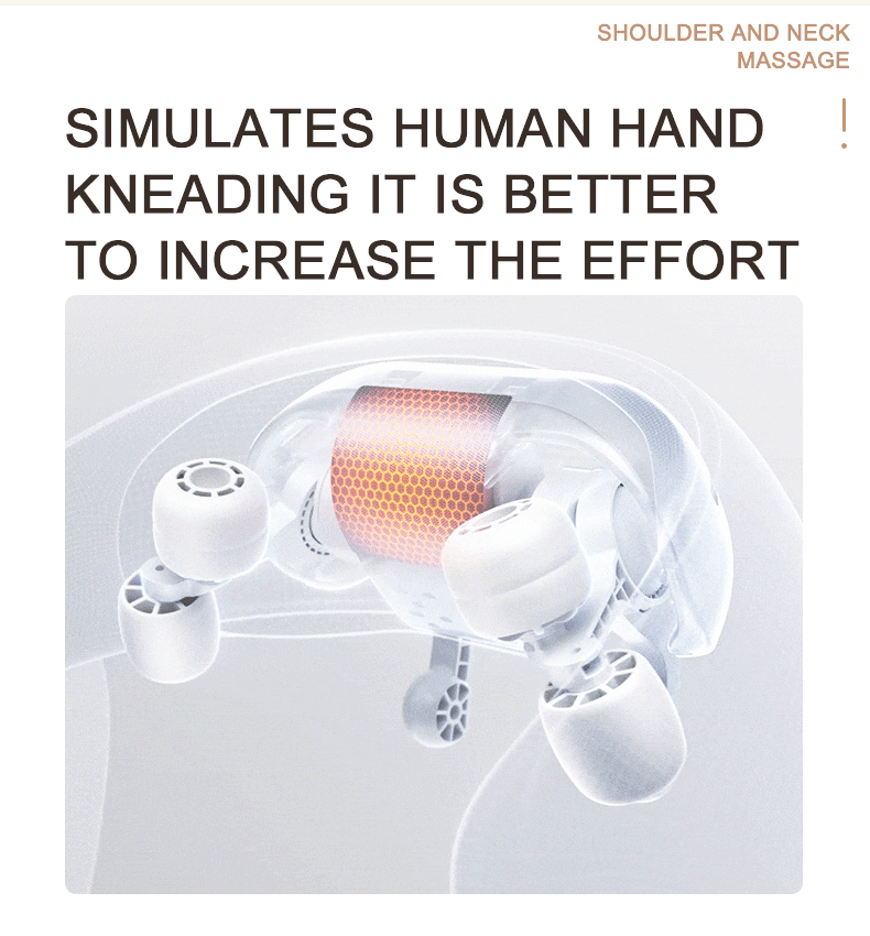 Wireless Neck Shoulder Massager Deep Tissue Kneading Pillow for Pain Relief and Home Relaxing