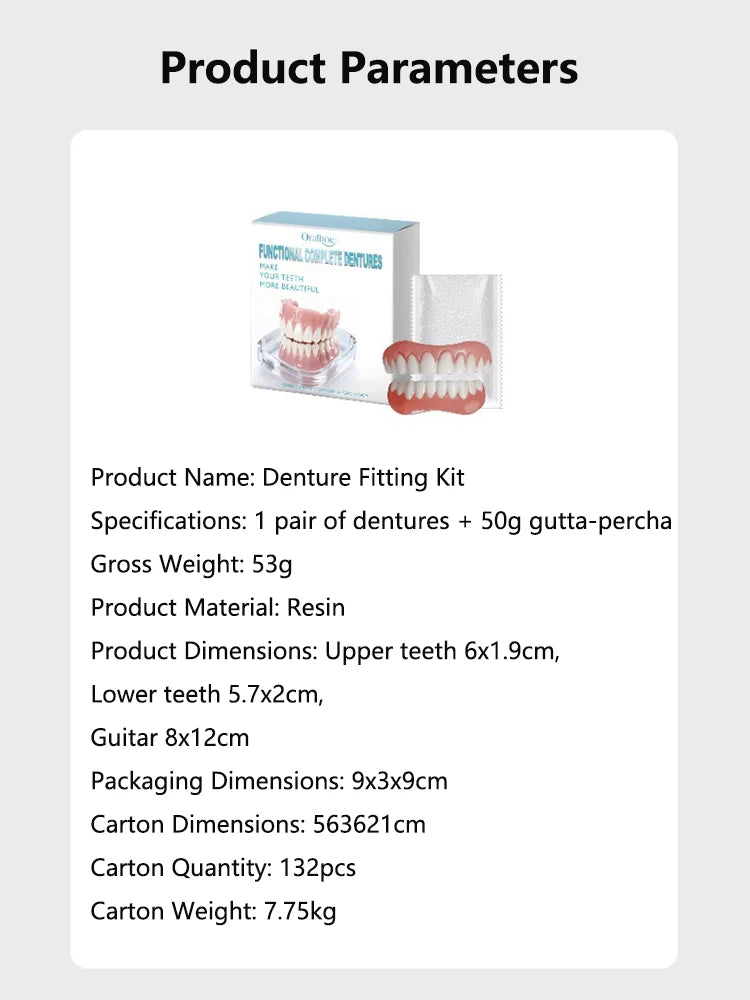 Fake Teeth Dentures Cosmetic Veneers Natural Smile Snap On Braces for Instant Confident Daily Wear - 17