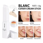 Foundation Stick Cream Makeup Buildable Coverage with Detachable Brush for Smooth Face Application