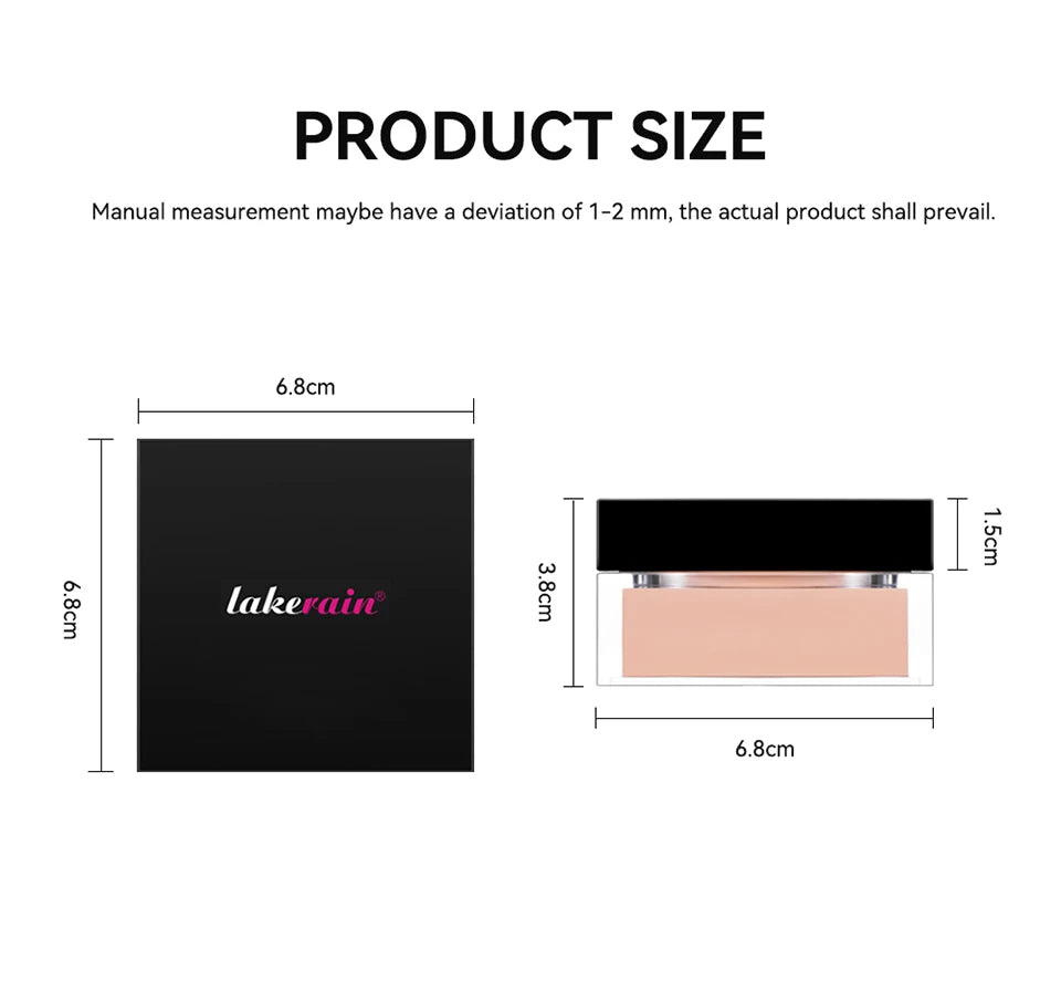 Loose Setting Powder Face Makeup Blurring Matte Finish for Long Lasting Oil Control Daily Use