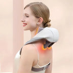 Wireless Neck Shoulder Massager Deep Tissue Kneading Pillow for Pain Relief and Home Relaxing
