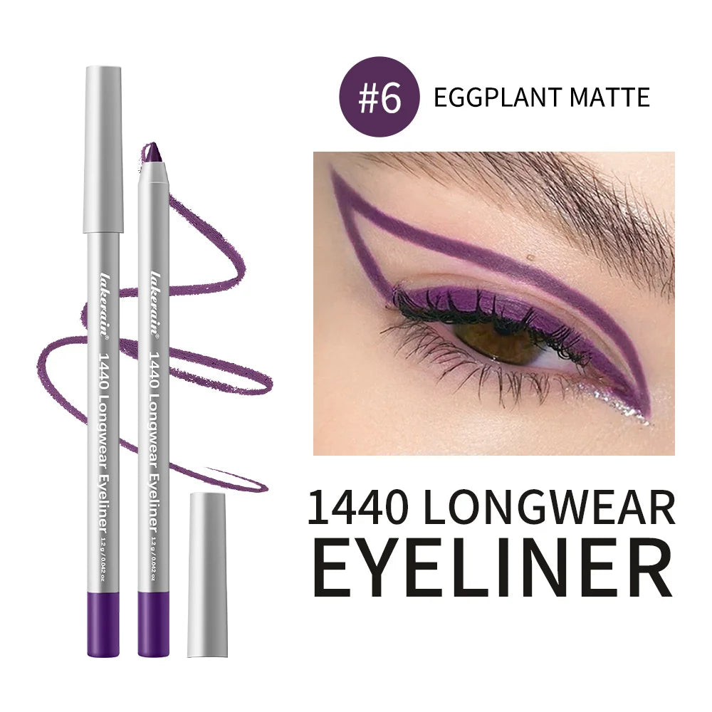 Longwear Eyeliner Pencil Waterproof Smudgeproof Eye Makeup for Precise Daily Cosmetic Look