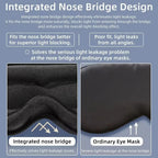 3D Sleep Mask Contoured Eye Cover Comfortable Memory Foam for Deep Night Rest