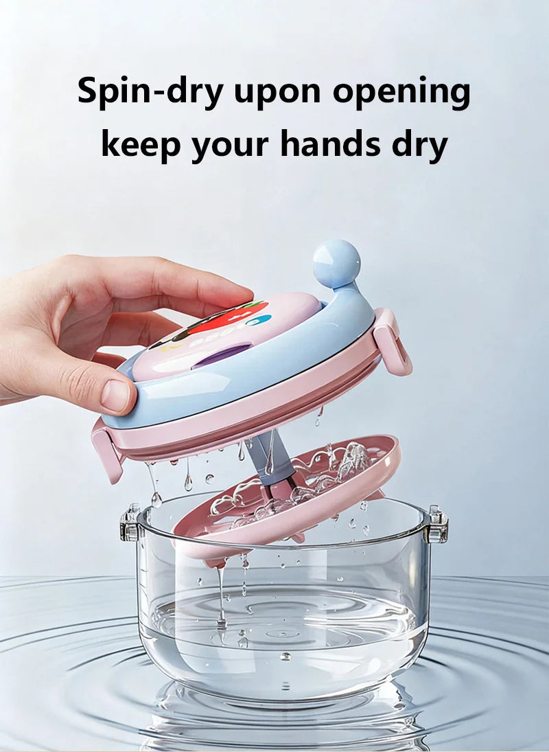 Denture Cleaning Case Dental Appliance Bath Box with Rotary Tray for Daily Hygiene Travel Storage - 14
