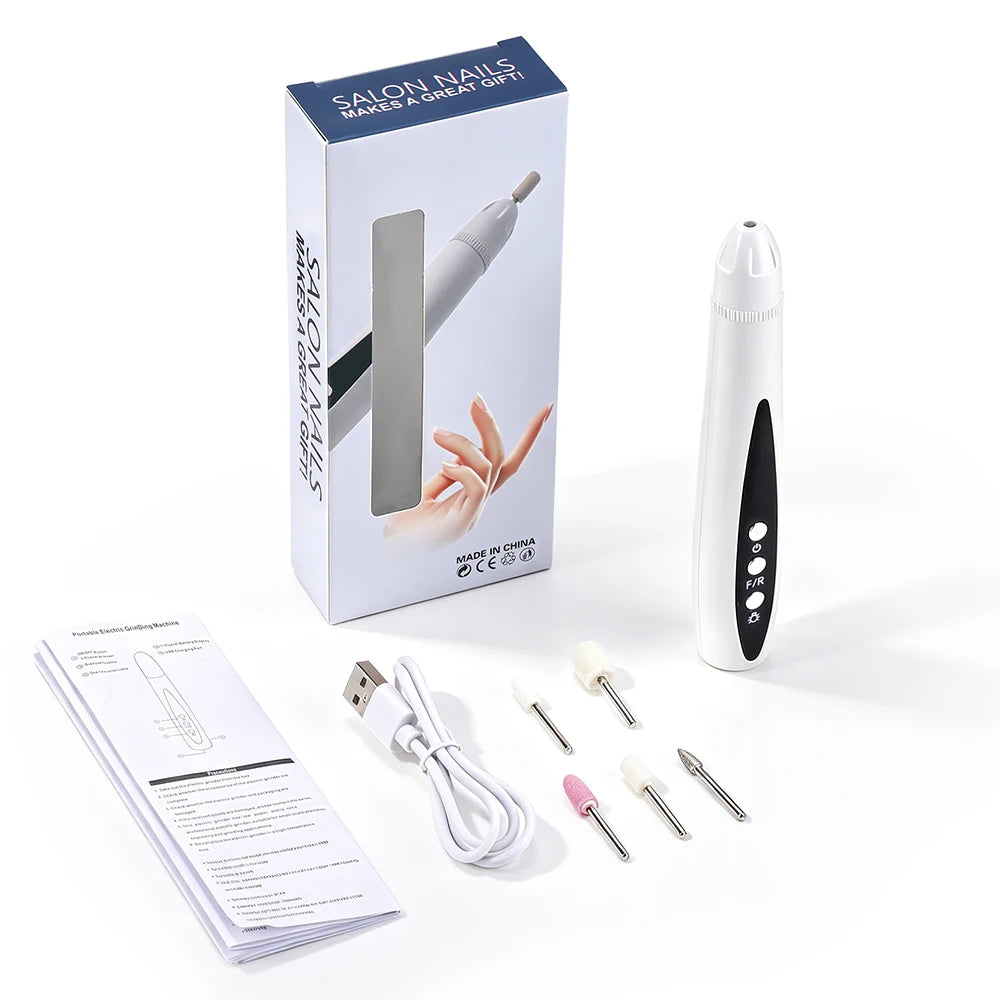 Electric Nail Drill and UV Lamp Manicure Tool Cordless File for Home Salon Nail Care Use - 16