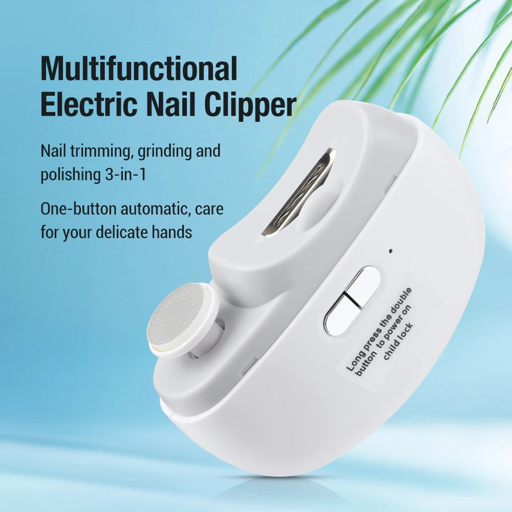 Electric Nail Clipper Automatic Fingernail Trimmer with LED Light for Kids Adults and Seniors - 2