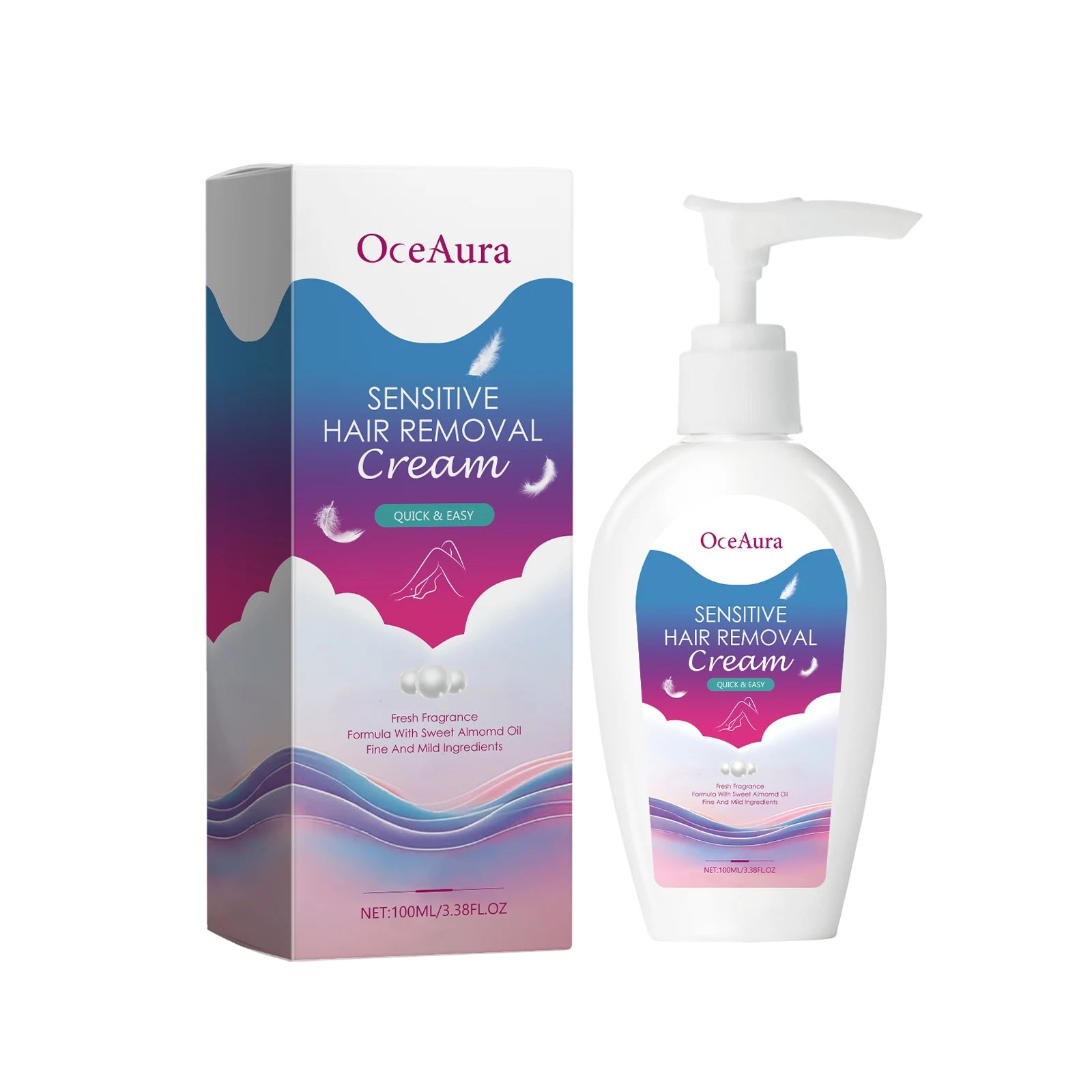 Hair Removal Cream Painless Depilatory Lotion for Smooth Skin Body Grooming - 15