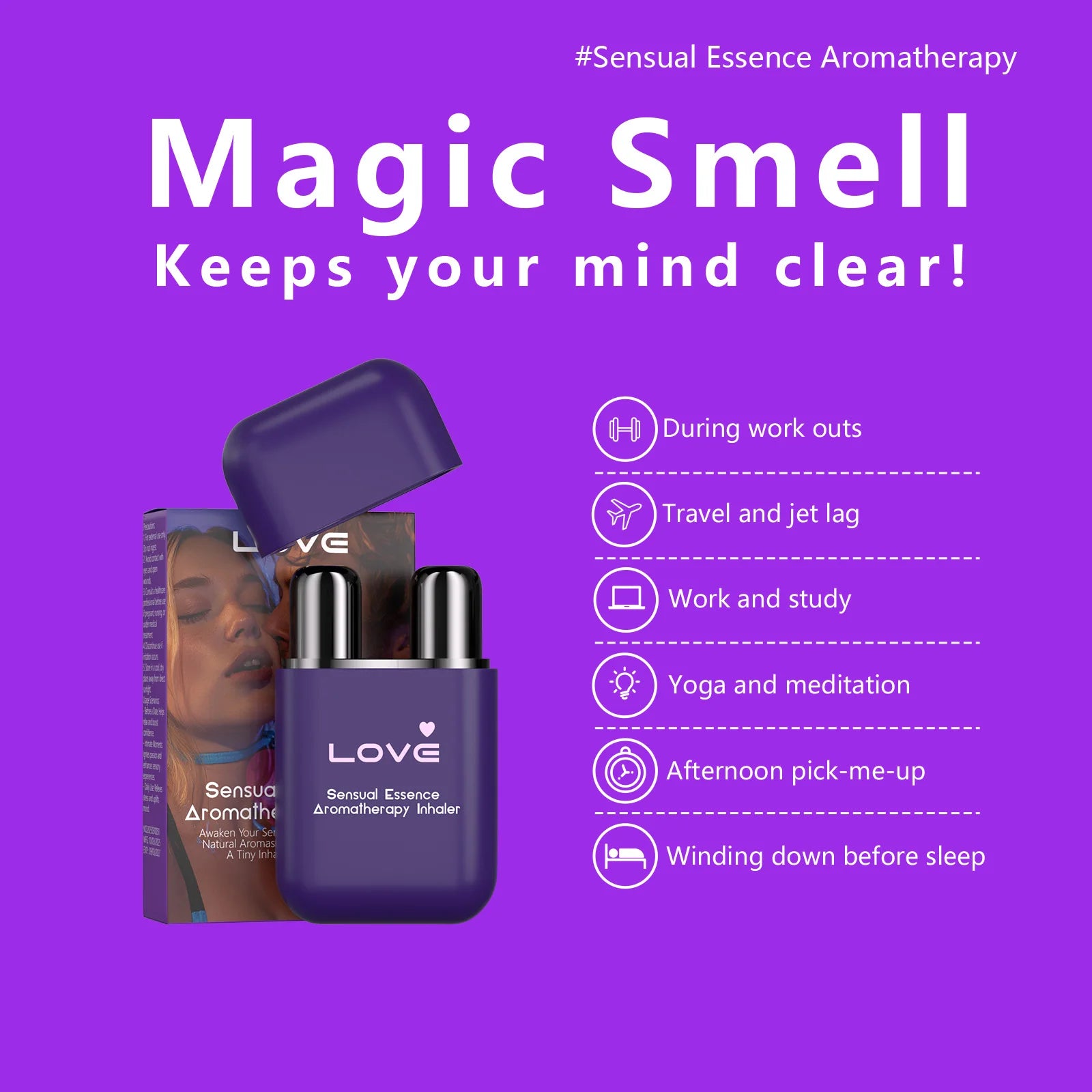 Double Hole Nasal Inhaler Aromatherapy Stick Refreshing Essential Oil for Focus and Daily Energy Use - 5