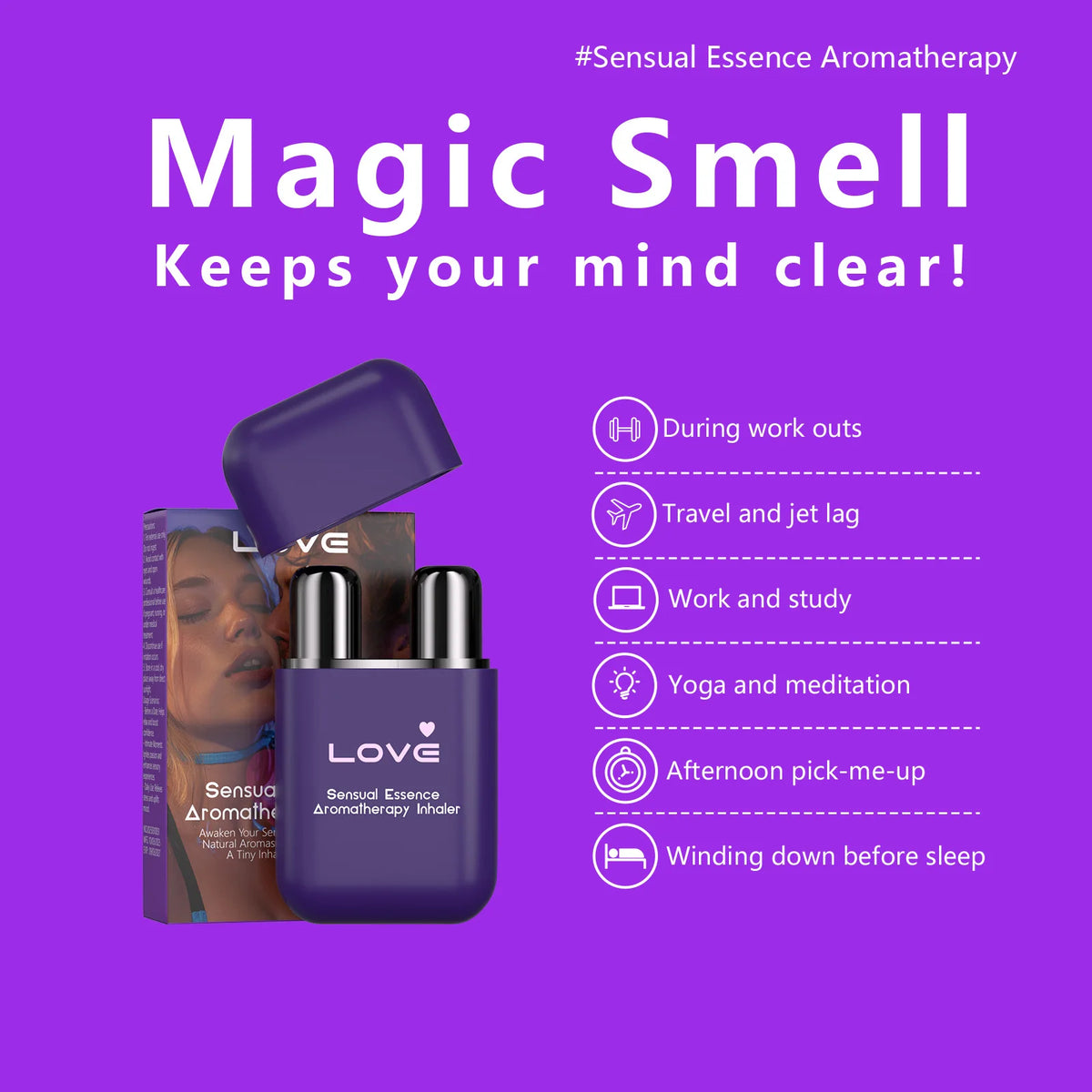 Double Hole Nasal Inhaler Aromatherapy Stick Refreshing Essential Oil for Focus and Daily Energy Use
