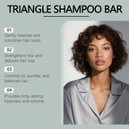 Triangle Hair Growth Soap Natural Herbal Shampoo Bar for Strengthening Thinning Hair and Oil Control