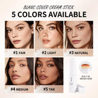 Blanc Cover Cream Stick Waterproof Foundation with Built-in Brush for Daily Natural Makeup