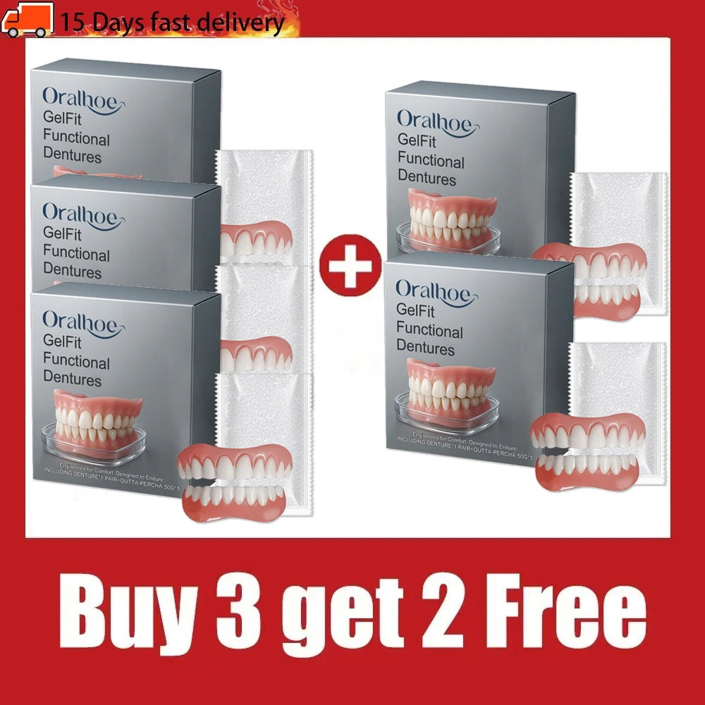 Silicone Dentures False Teeth Cosmetic Smile Veneers for Daily Oral Comfort and Confidence Use - 9