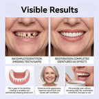 Full Set Silicone Dentures Natural False Teeth Soft Comfort Fit for Instant Smile Enhancement