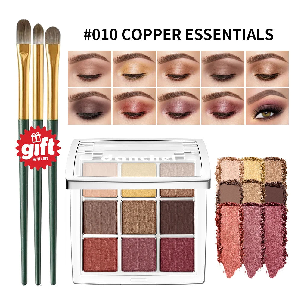 9 Color Eyeshadow Palette Makeup Kit Professional Matte Shimmer Shades for Daily Smoky Eye Looks