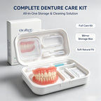 Adjustable Cosmetic Dentures Fake Teeth Set Custom Fit for Men Women Daily Smile Enhancement