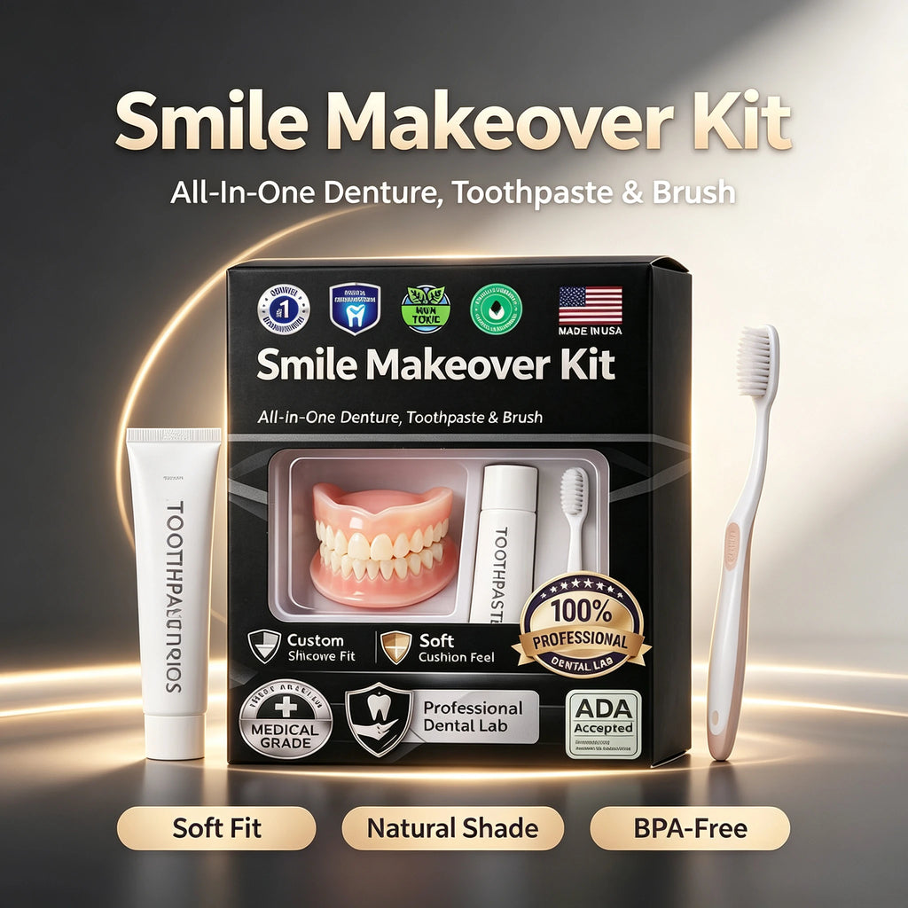 Moldable Denture Set Instant Smile Veneers Natural Temporary Teeth for Daily Cosmetic Use