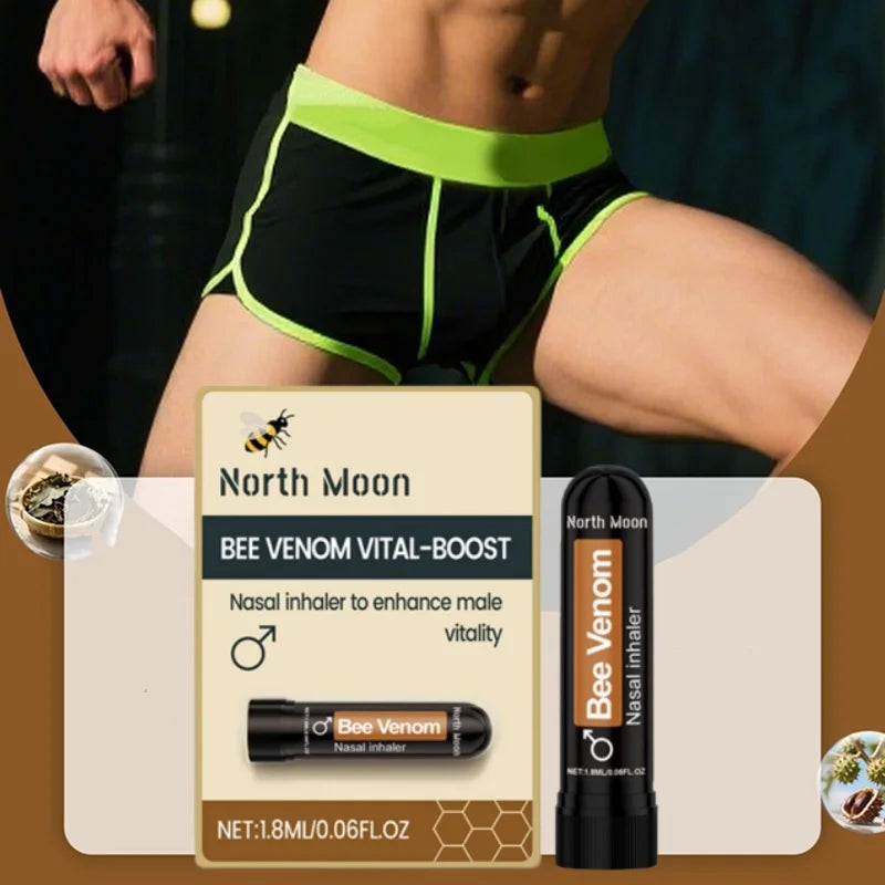 Nasal Inhaler Bee Venom Stick Vitality Booster for Daily Men Health Support