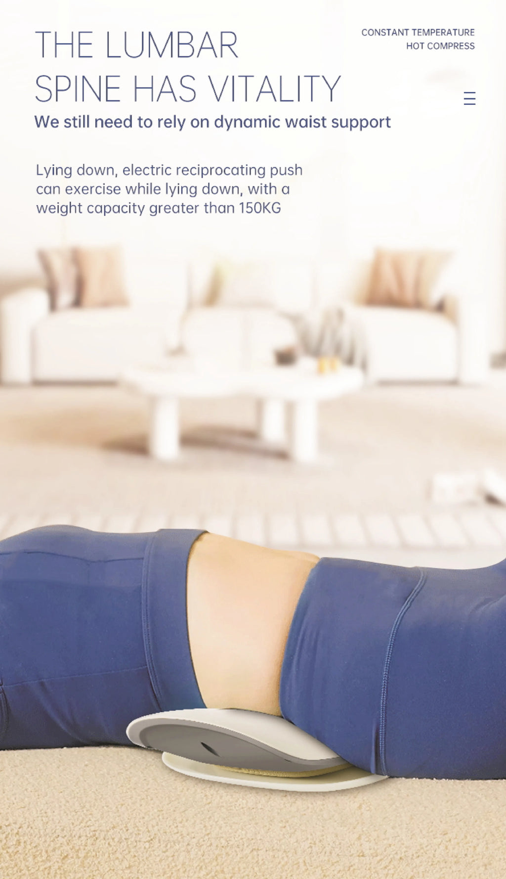 Electric Waist Massager Back Stretcher Lumbar Traction Device for Spinal Support and Daily Relief