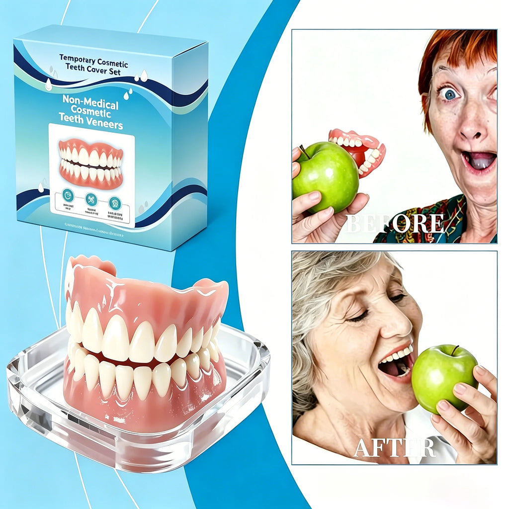 Adjustable Silicone Denture Kit Temporary Cosmetic Teeth Veneers for Natural Smile Comfort Fit