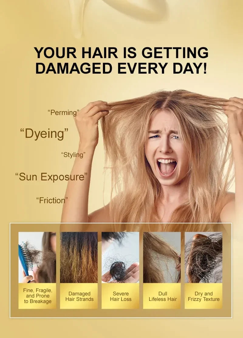 Amino Acid Hair Oil Nourishing Serum for Frizz Control and Heat Protection - 8