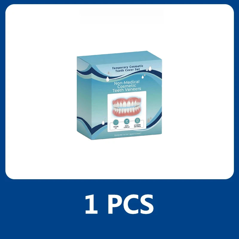 Adjustable Silicone Denture Kit Temporary Cosmetic Teeth Veneers for Natural Smile Comfort Fit - 8