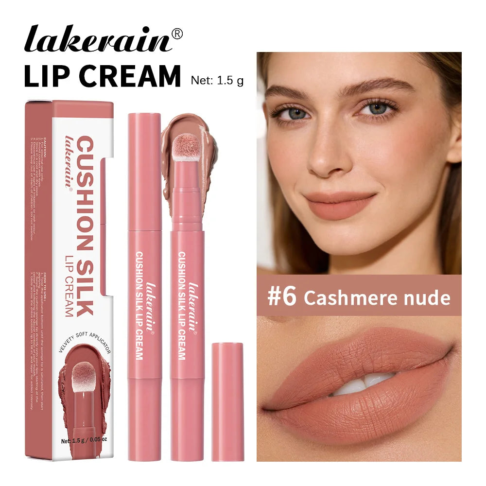 2 in 1 Lip Powder Cream and Blush Waterproof Long Lasting Makeup for Daily Beauty Routine