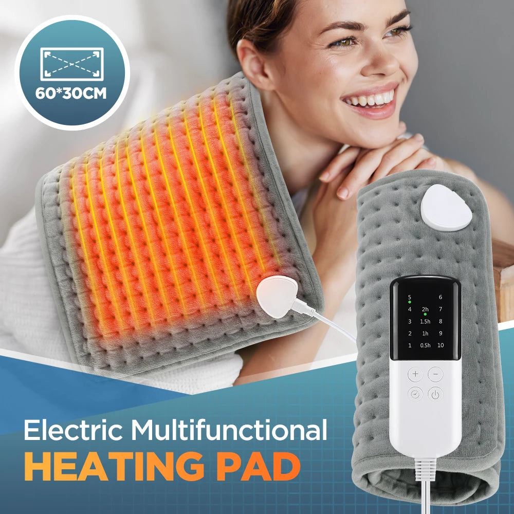 Electric Heating Pad Heated Therapy Mat with Auto Shut Off for Back Neck and Shoulder Pain Relief - 7