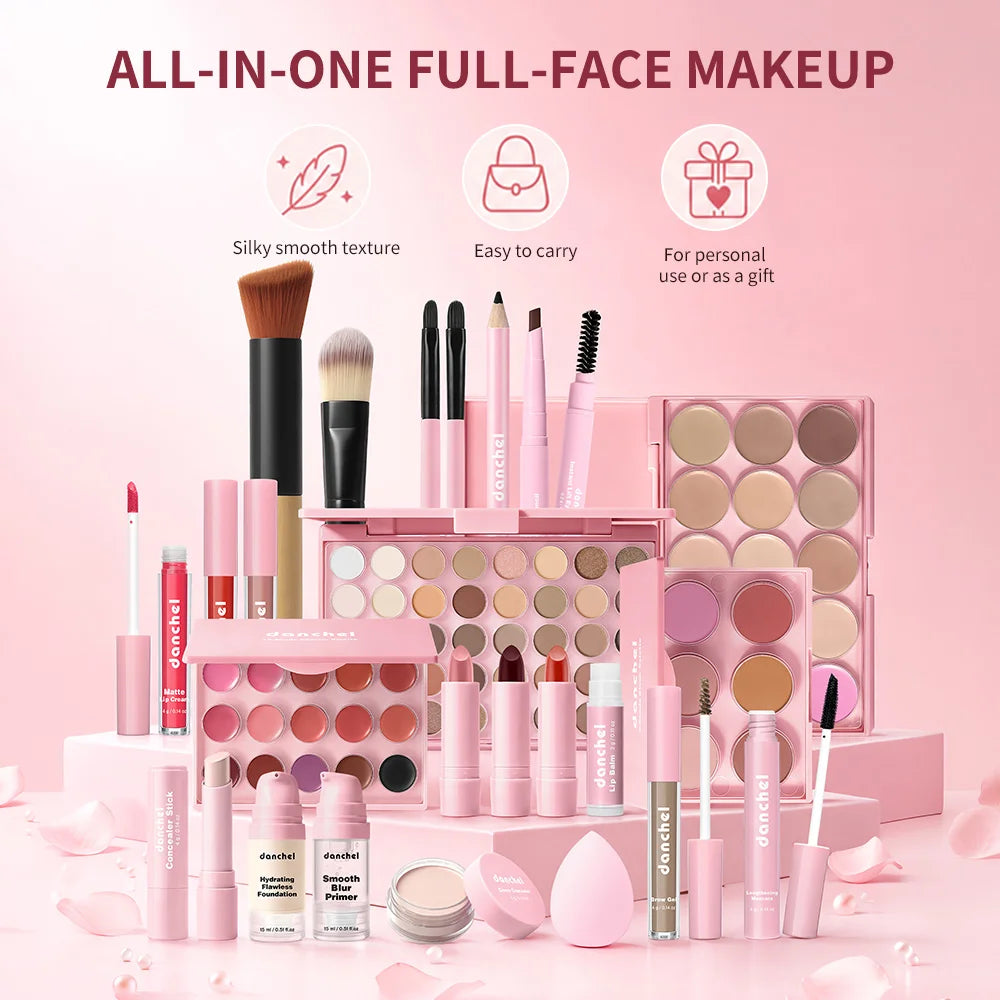 All in One Makeup Kit Cosmetic Set Complete Beauty Tools for Beginners Gifting