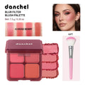 4 Color Blush Palette Matte Face Powder Makeup Set for Natural Cheek Glow
