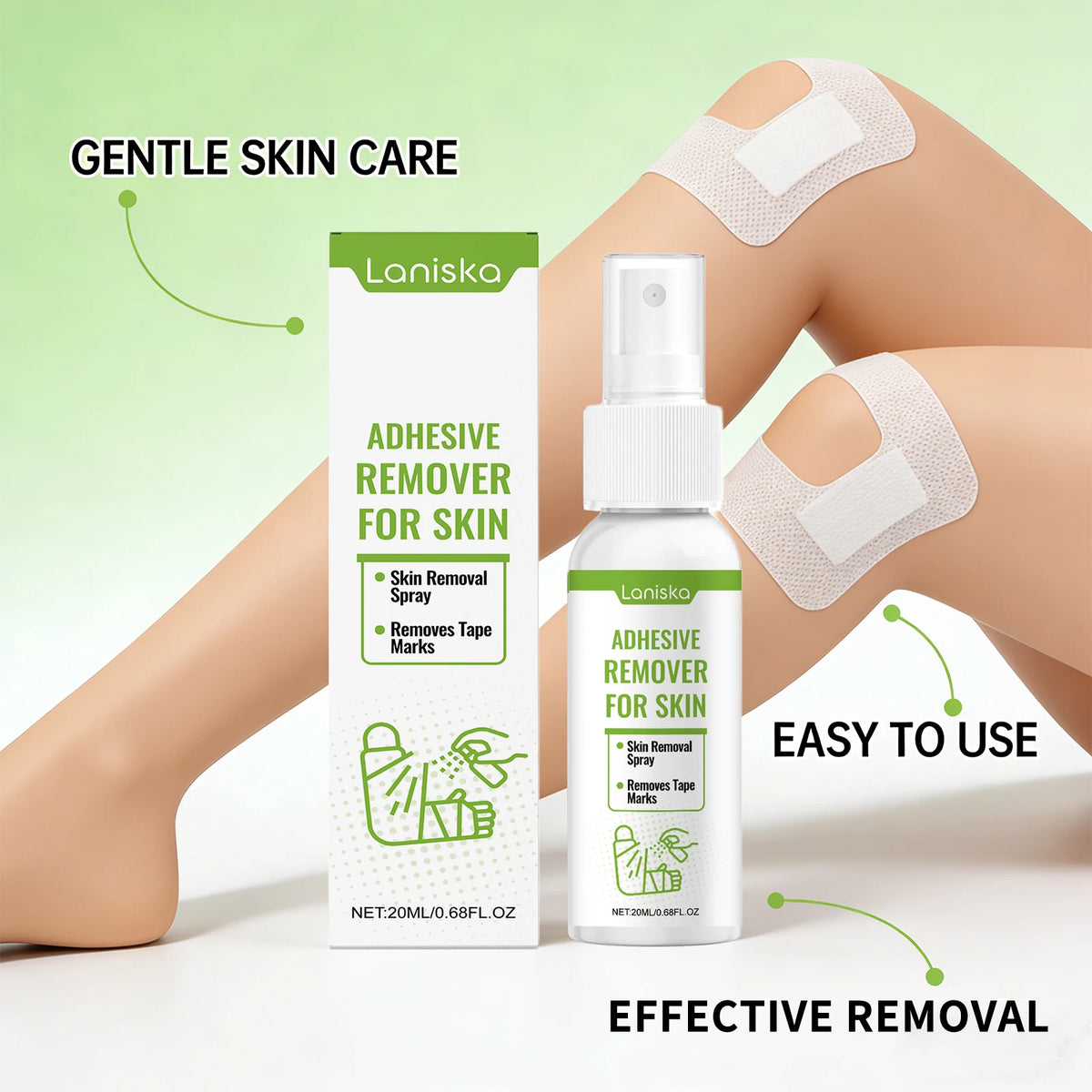 Adhesive Remover Spray Gentle Tape Residue Cleaner for Removing Medical Bandages