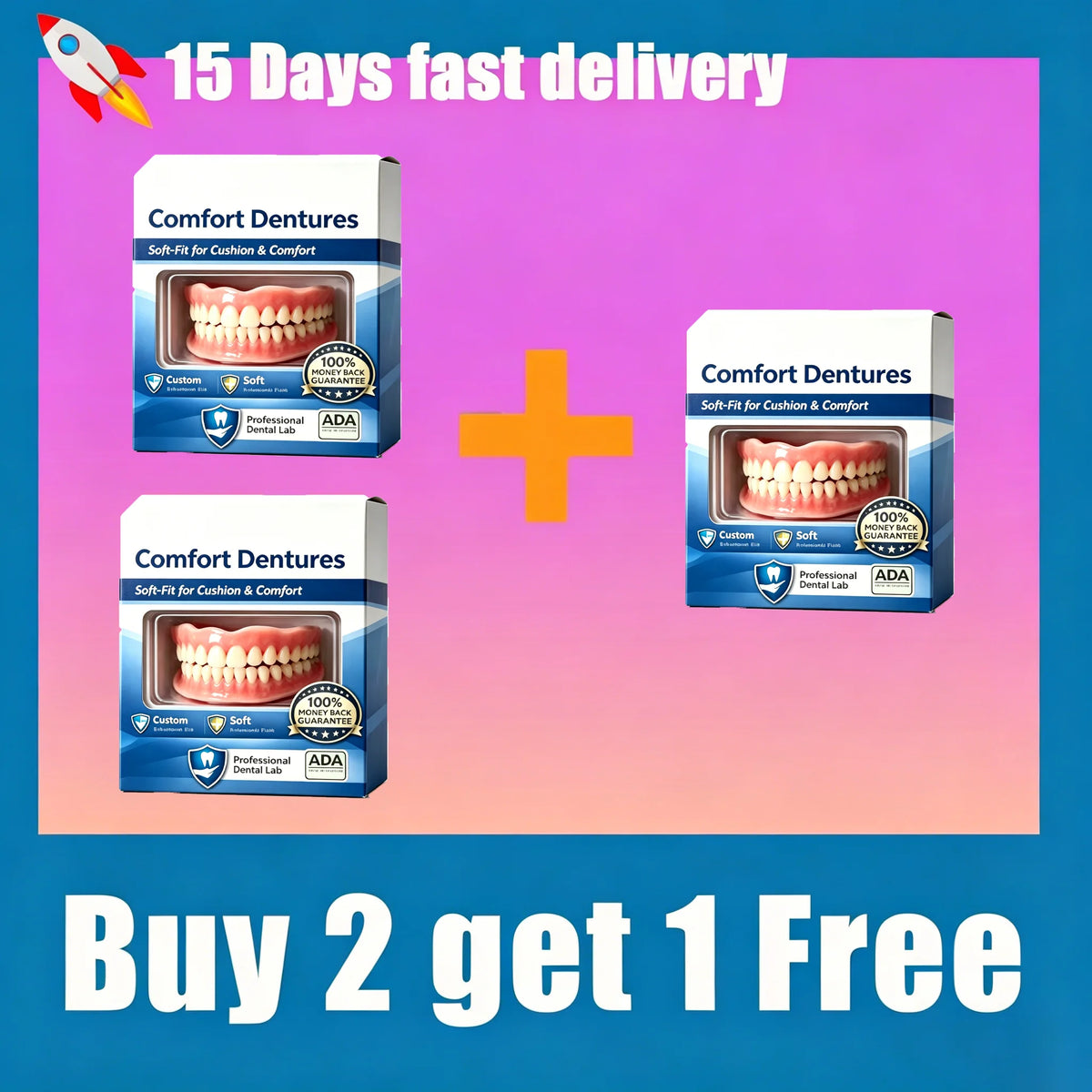 Snap On Dentures Cosmetic Teeth Veneers Instant Comfort Fit for Realistic Natural Smile