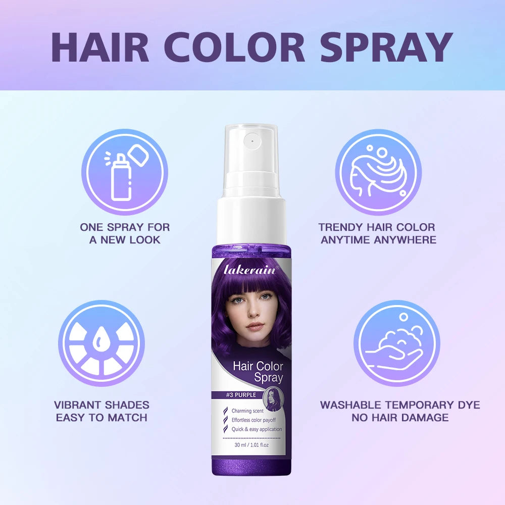 Temporary Hair Color Spray Washable Instant Hair Dye for Party Festivals and Temporary Style - 10