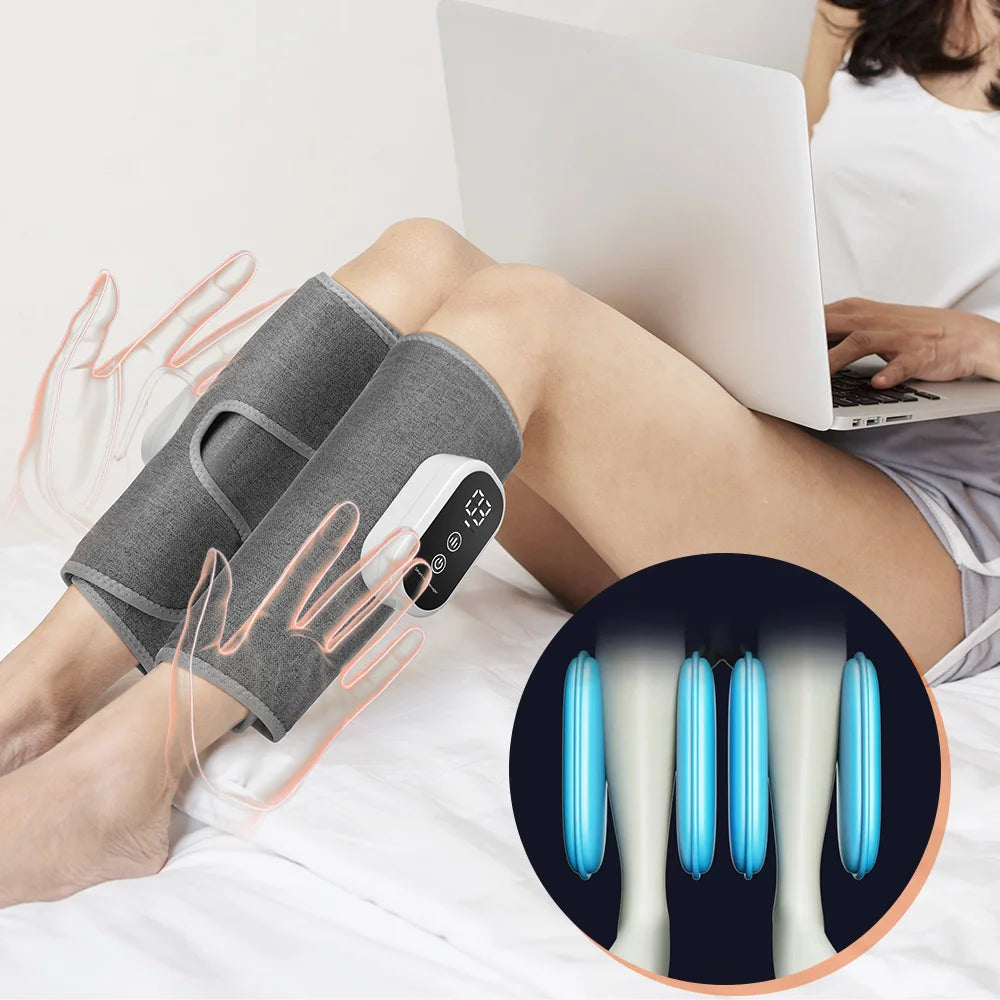 Wireless Calf Massager Air Compression Leg Wrap for Muscle Recovery and Circulation