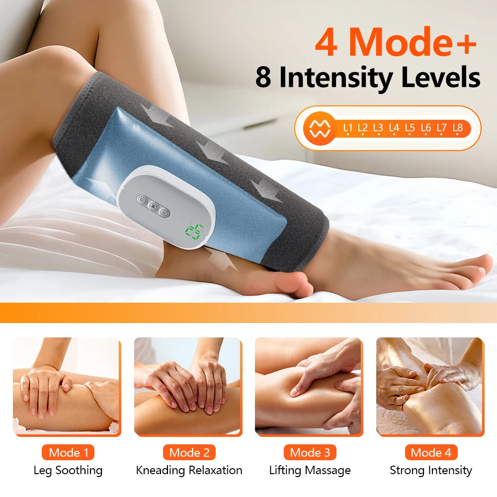 Wireless Calf Massager Air Compression Leg Wrap for Muscle Recovery and Circulation